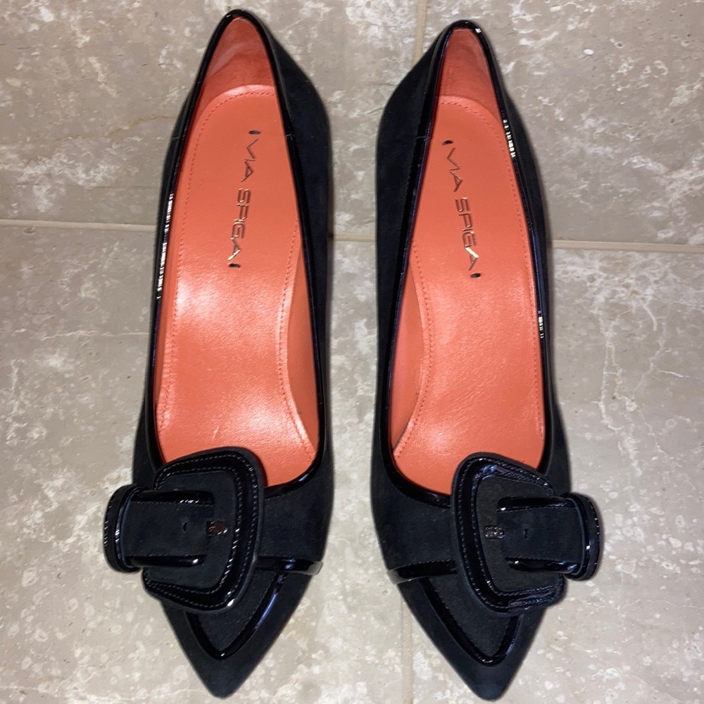 Black 3” Suede Heels